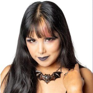 New Bat Chrome Necklace Creature of the Night Halloween Costume Kreepsville Goth